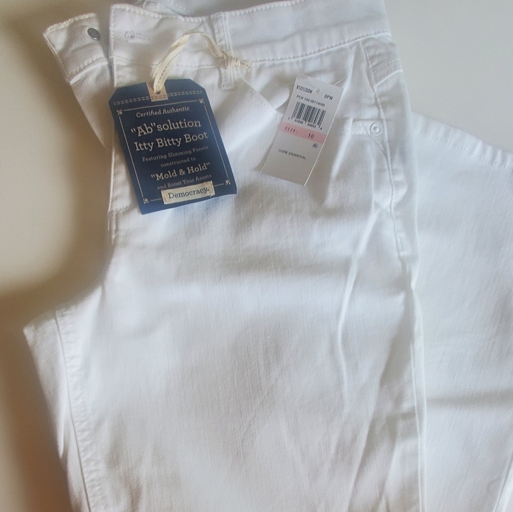 Democracy Crisp White Bootcut Jeans